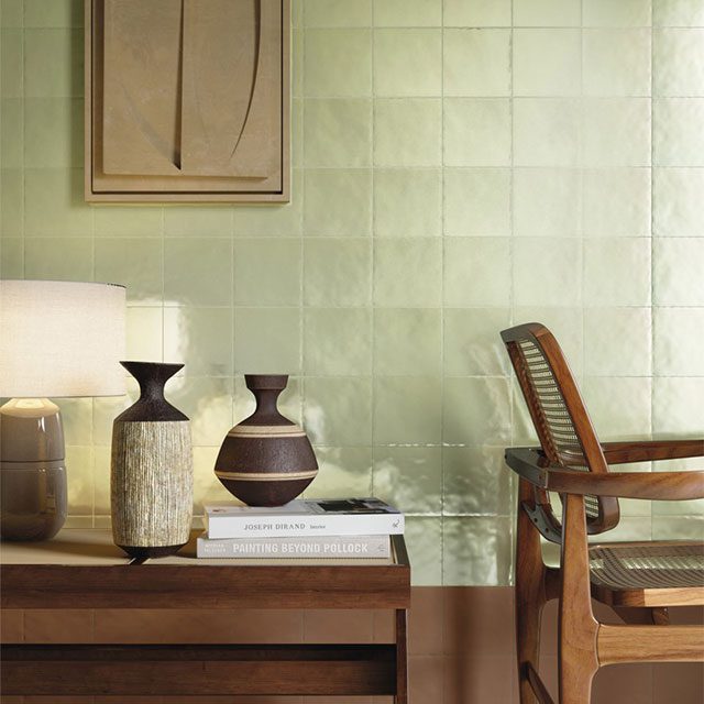 Bottega d'Arte Collection | TerreLustrate Lime | Ceramic Wall Tiles | Versatile Surfaces